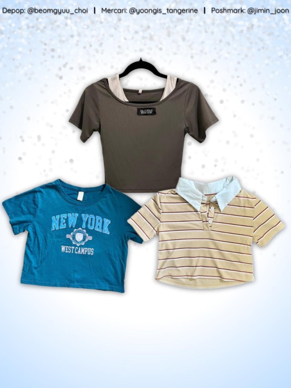 3 crop tops bundle!